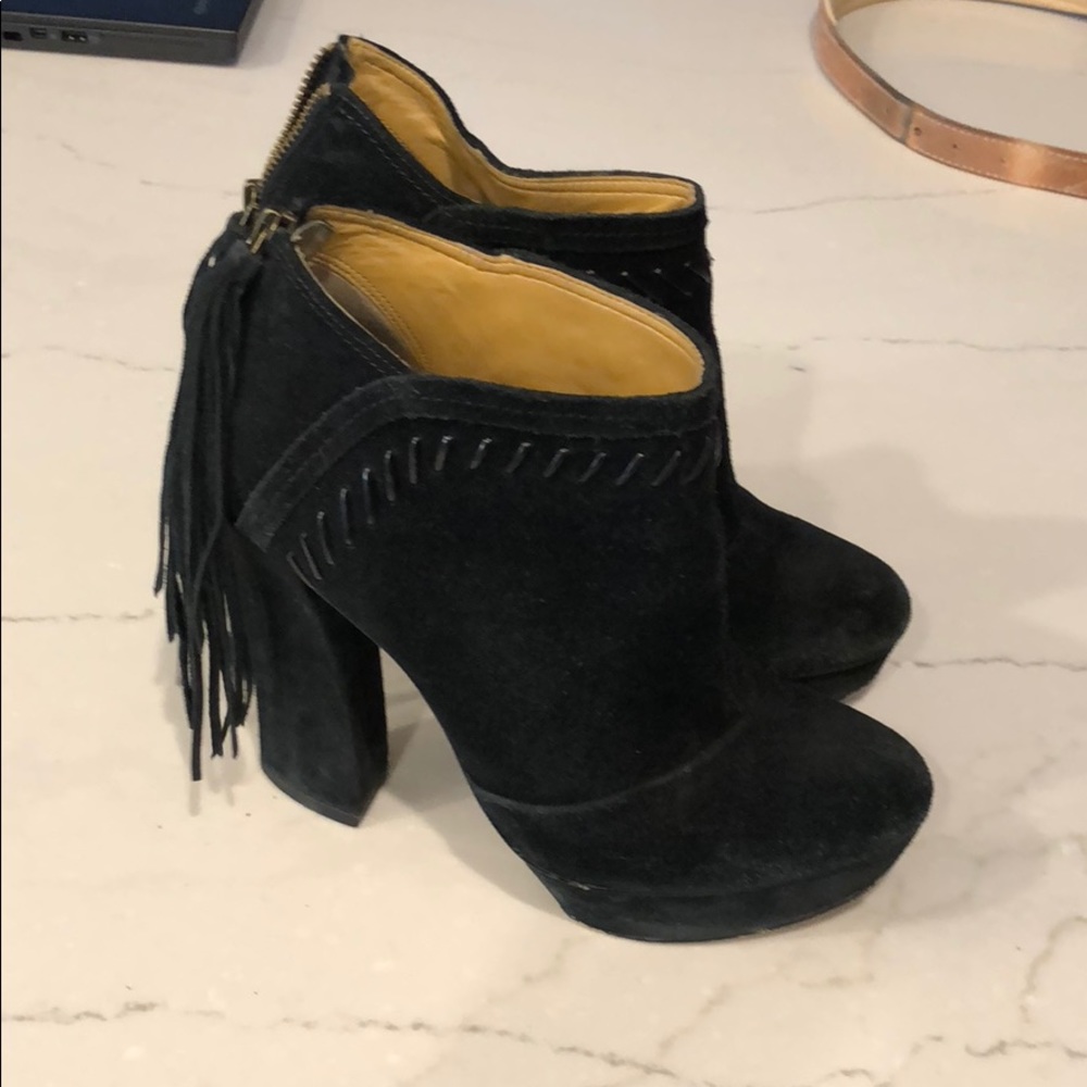 Heeled Black Booties